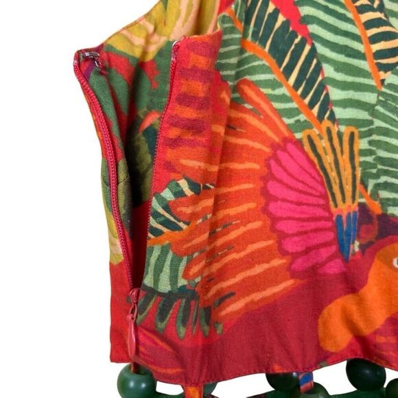 NWT Farm Rio Dress Floral Maxi Red Green Size S - Picture 8 of 16